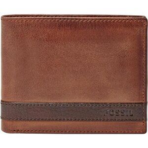 Fossil Men's Leather Bifold Wallet with Flip ID Window‎ for Men